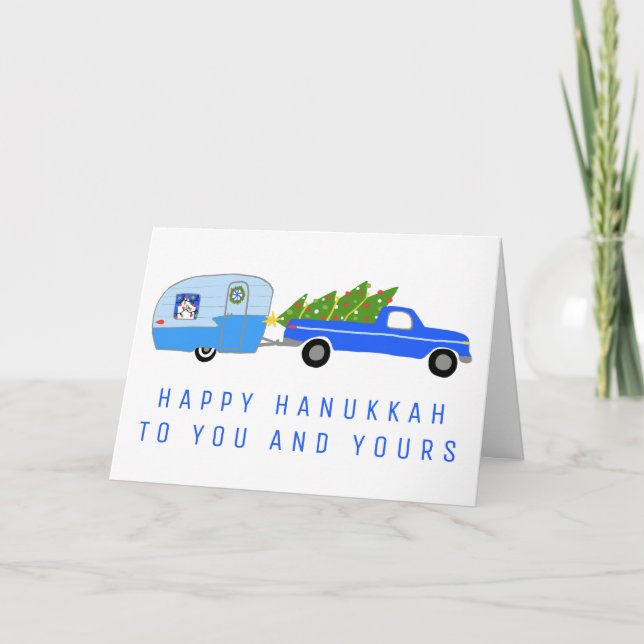 Cartão Trailer de Caminhão da Campa de Natal Bonita Vinta (Frente)