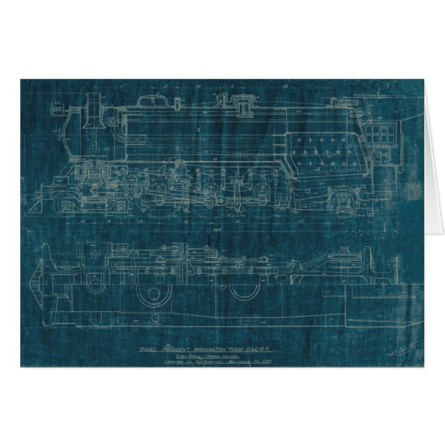 Cartão Train Blueprint I (Frente Horizontal)