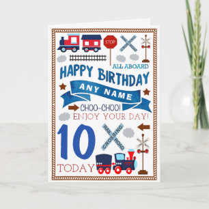 Cartão Train Personalised Birthday Card