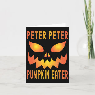 Cartão Traje Combinado Engraçado de Halloween Peter Abóbo