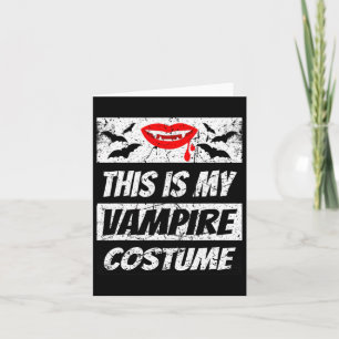 Cartão Traje de Dia das Bruxas Fácil de Halloween Retro V