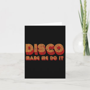 Cartão Traje de Disco de Rolo Fantasia Retro anos 70 Para