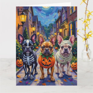 Cartão Traje de Halloween para French Bulldog fazendo 'do