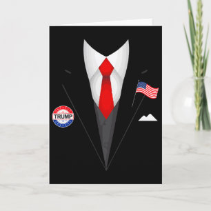Cartão Traje do Presidente Trump Fantasia Preguiçosa de H