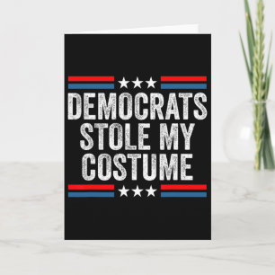 Cartão Traje engraçado de Halloween de Trump que democrat