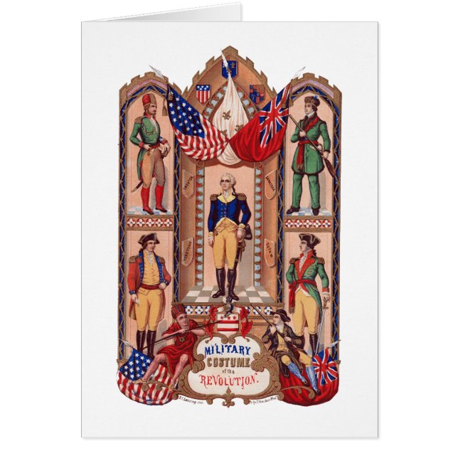 Cartão Traje militar da guerra revolucionária 1855 (Frente)