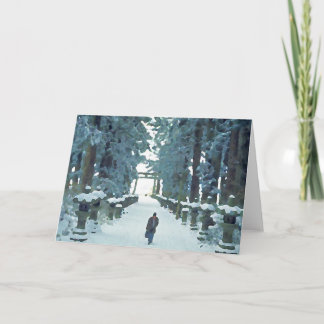 Cartão Trajeto da neve