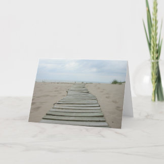 Cartão Trajeto de madeira da prancha