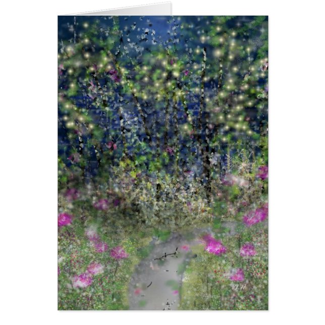 Cartão Trajeto Digital Dreamscape do jardim (Frente)