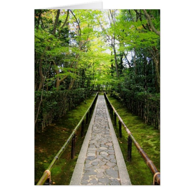 Cartão Trajeto do jardim do zen (Frente)