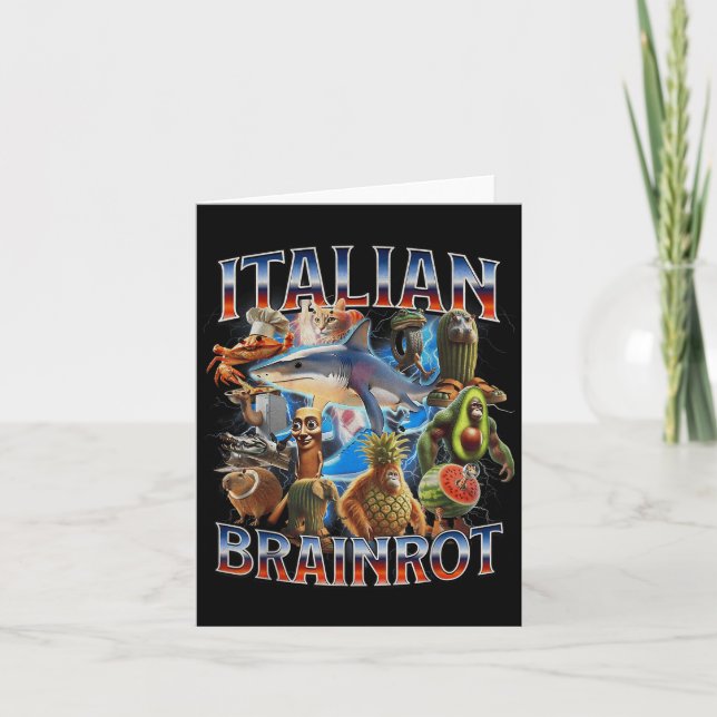 Cartão Tralalalero Tralala Funny Italiana Brainrot Memys (Frente)