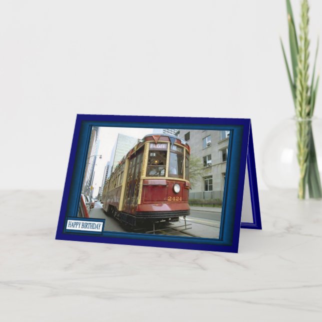 Cartão Tram a caminho (Frente)