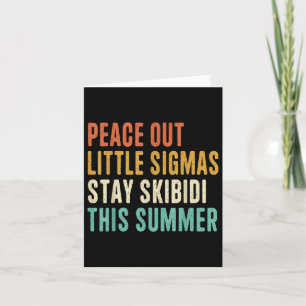 Cartão Tranquilidade Sigmas Fiquem Skibidi Summer Engraça