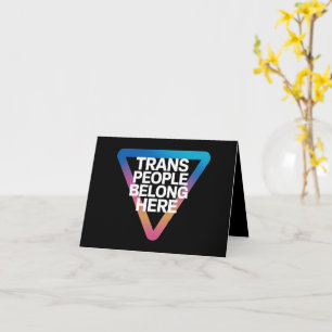 Cartão Trans Pessoas Belong Pride Gay Rights Respeita Tra