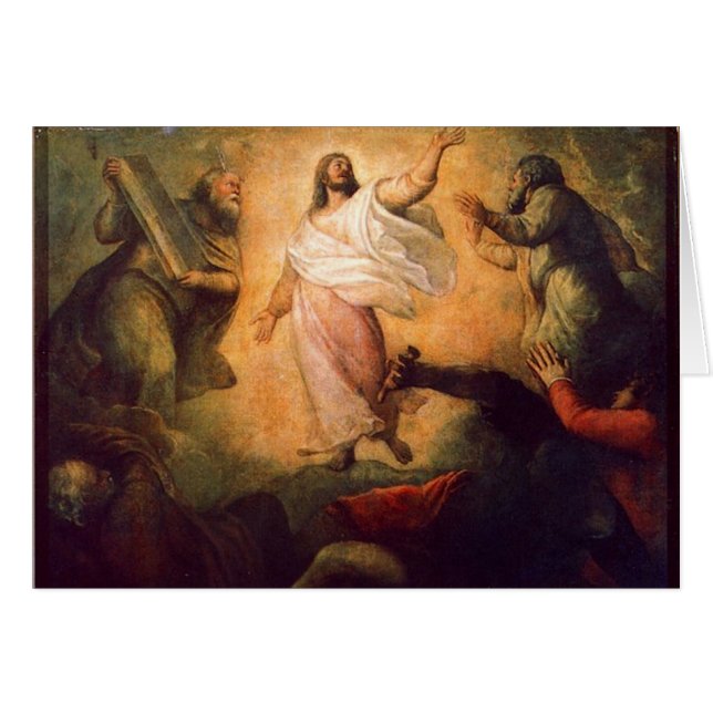 Cartão Transfiguração de nosso senhor Jesus (Frente horizontal)