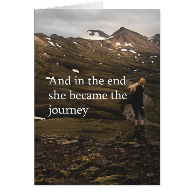 Cartão Transformou-se a viagem (Frente)