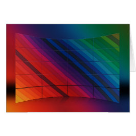 Cartão Transição Multicoloração Com Grade