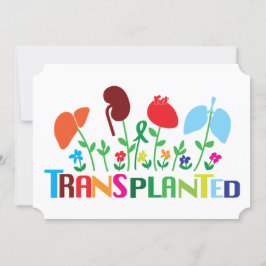 Cartão transplantado de órgão brilhante