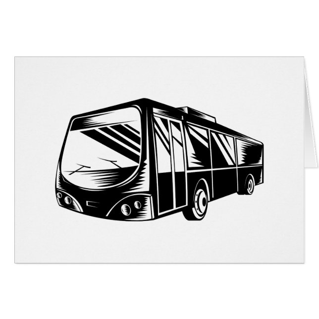 Cartão transporte de treinador do ônibus de excursão (Frente Horizontal)