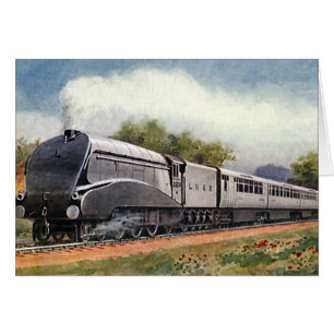 Cartão Transporte de Vintage, Comboio a Bullet Moderno de
