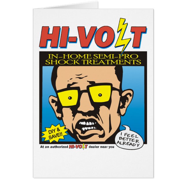 Cartão Tratamentos de choque de DIY (Frente)