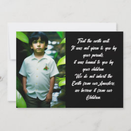 Cartão Tratar bem a Terra | Saudação Flat dos Meninos Tro