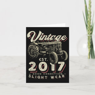 Cartão Trator de Agricultor Vintage Estabelecido 2017 5º