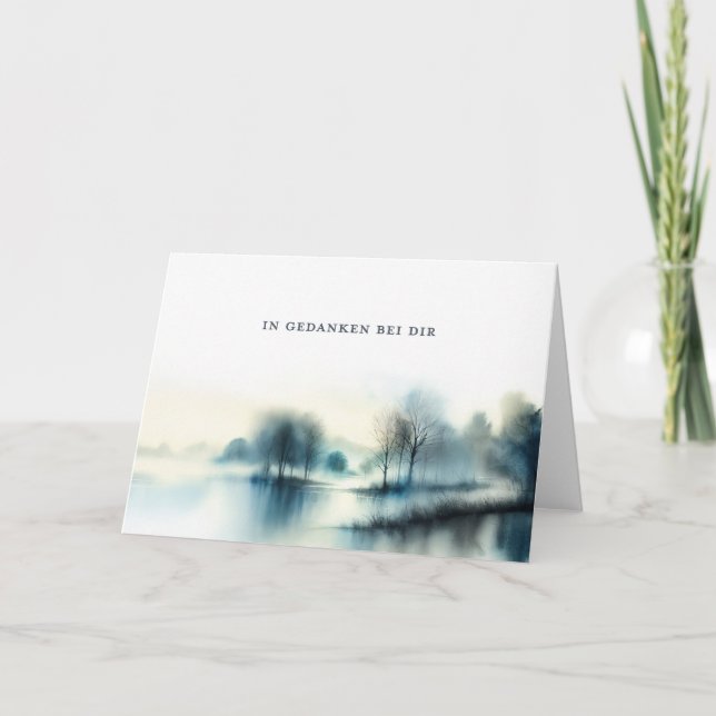 Cartão Trauerkarte "In Gedanken bei dir"  (Frente)
