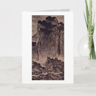 Cartão Travelers Among Mountains And Streams By Fan Kuan