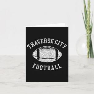 Cartão Traverse City Football angustiou a anos 80 da Vint