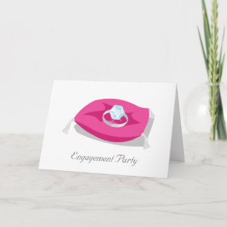 Cartão travesseiro, festa de noivado