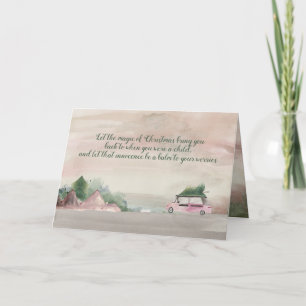 Cartão Trazendo para Casa a Cena de Natal Country