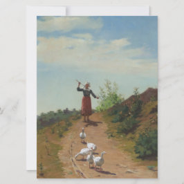 Cartão Trazendo para casa o bando de gansos (por Paul Pee