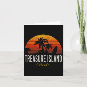 Cartão Treasure Island Beach Flórida Fl Palms Vacing Su