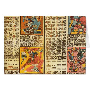 Cartão Trechos maias do códice de Dresden