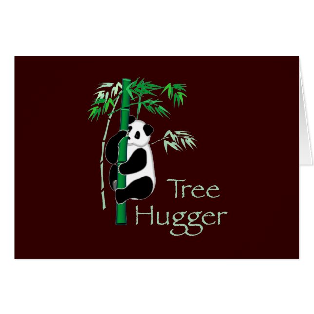 Cartão Tree Hugger Panda (Frente Horizontal)