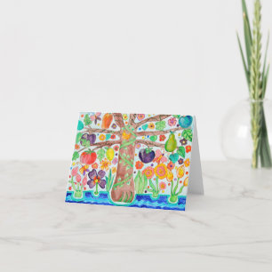 Cartão Tree of Life Note Card green