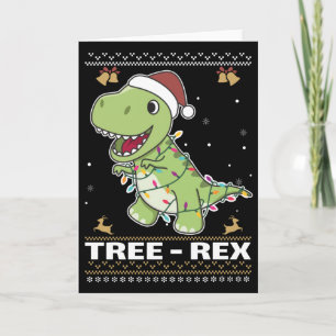 Cartão Tree-Rex Funny Dinosaur Pun T-Rex