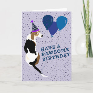 Cartão Tree Walker Coonhound Pawsome Birthday