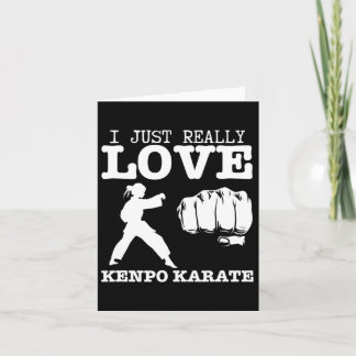 Cartão Treinador Americano Kenpo Girl, Eu amo Kenpo