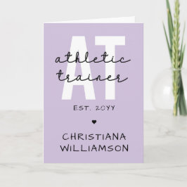 Cartão Treinador atlético personalizado em atlética