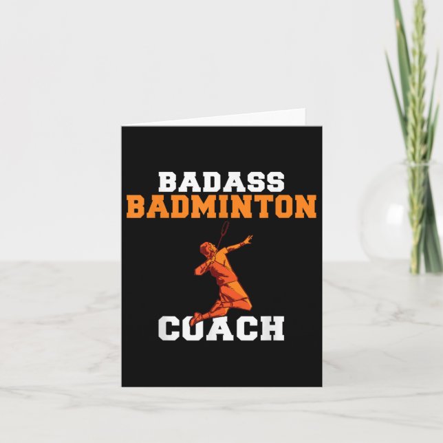 Cartão Treinador Badminton Mau (Frente)