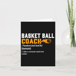 Cartão Treinador de basquete Definição de Oferta Diversão