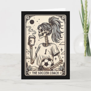 Cartão Treinador de Futebol Carta de Tarot Halloween Esqu