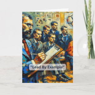 Cartão Treinador De Hóquei Em Gelo "Liderar Por Exemplo"