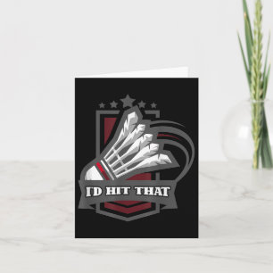 Cartão Treinador de jogador de esportes de badminton vint