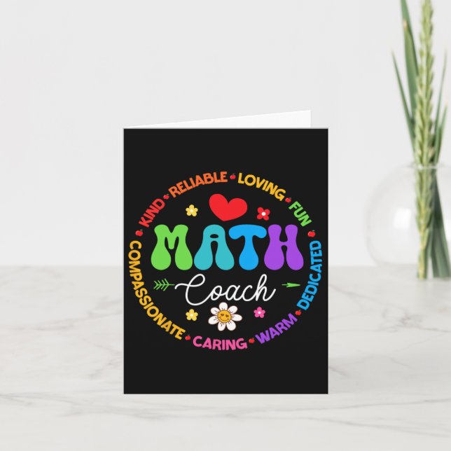 Cartão Treinador De Matemática Instrucional De Volta À Ma (Frente)