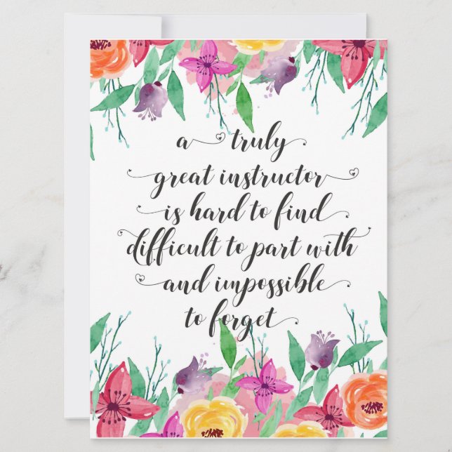 Cartão Treinador de presentes do Instrutor Yoga (Frente)