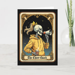 Cartão Treinador de Torcida Carta de Tarot Esqueleto Trei