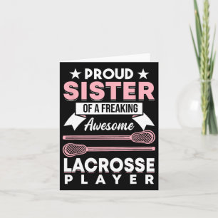 Cartão treinador do jogador de lacrosse Sister 1